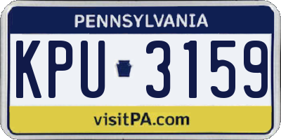 PA license plate KPU3159