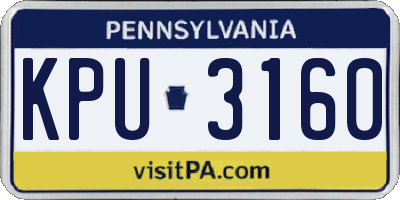PA license plate KPU3160