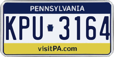 PA license plate KPU3164