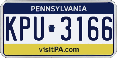 PA license plate KPU3166
