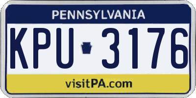 PA license plate KPU3176