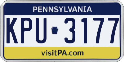 PA license plate KPU3177