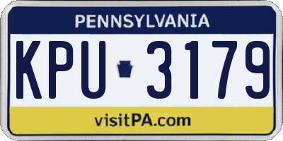 PA license plate KPU3179