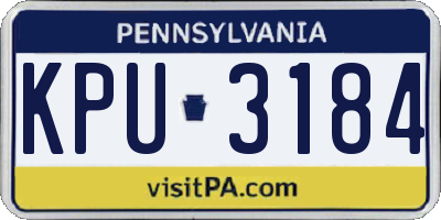 PA license plate KPU3184