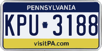 PA license plate KPU3188