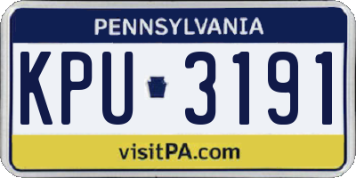PA license plate KPU3191