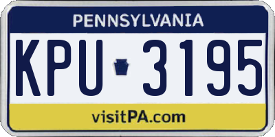 PA license plate KPU3195