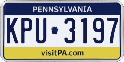 PA license plate KPU3197