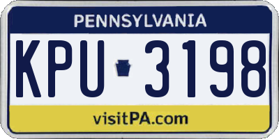 PA license plate KPU3198