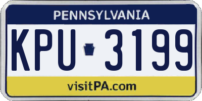 PA license plate KPU3199