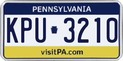 PA license plate KPU3210