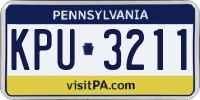 PA license plate KPU3211