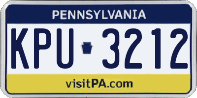 PA license plate KPU3212