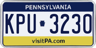PA license plate KPU3230