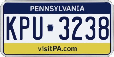PA license plate KPU3238