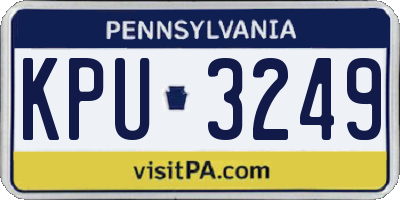 PA license plate KPU3249
