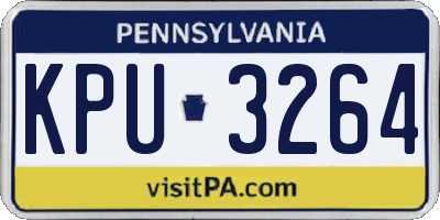 PA license plate KPU3264