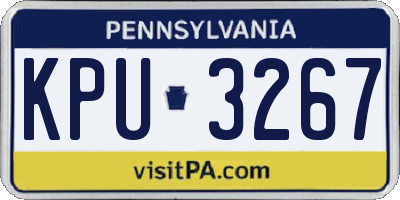 PA license plate KPU3267
