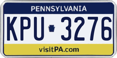 PA license plate KPU3276