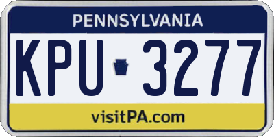 PA license plate KPU3277