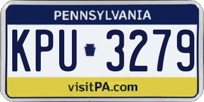 PA license plate KPU3279