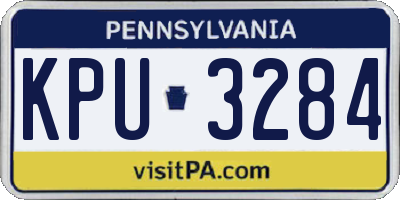 PA license plate KPU3284