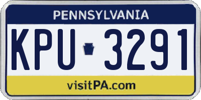 PA license plate KPU3291