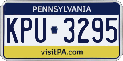 PA license plate KPU3295