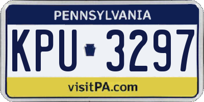 PA license plate KPU3297