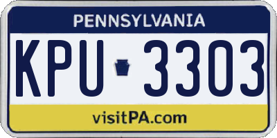 PA license plate KPU3303