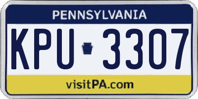 PA license plate KPU3307
