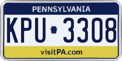 PA license plate KPU3308