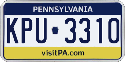PA license plate KPU3310