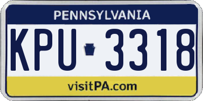PA license plate KPU3318