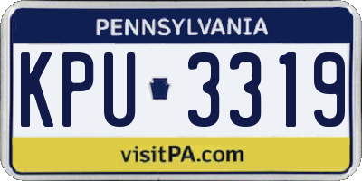 PA license plate KPU3319