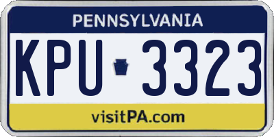 PA license plate KPU3323
