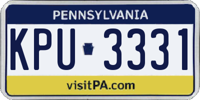 PA license plate KPU3331