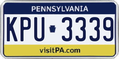 PA license plate KPU3339