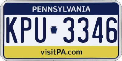 PA license plate KPU3346