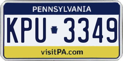 PA license plate KPU3349