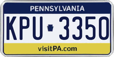 PA license plate KPU3350