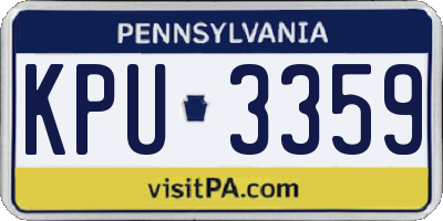 PA license plate KPU3359