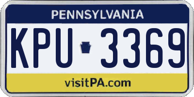 PA license plate KPU3369