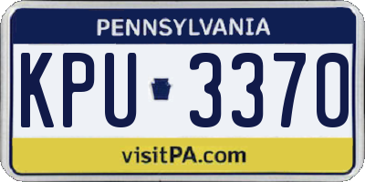 PA license plate KPU3370