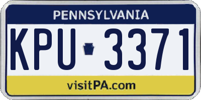 PA license plate KPU3371