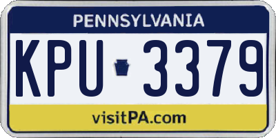 PA license plate KPU3379
