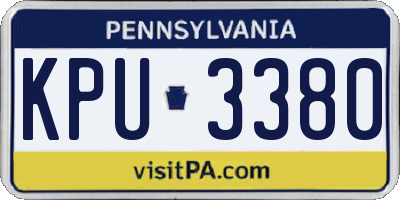 PA license plate KPU3380