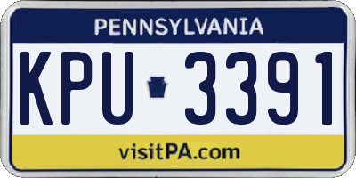 PA license plate KPU3391