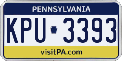 PA license plate KPU3393