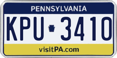 PA license plate KPU3410